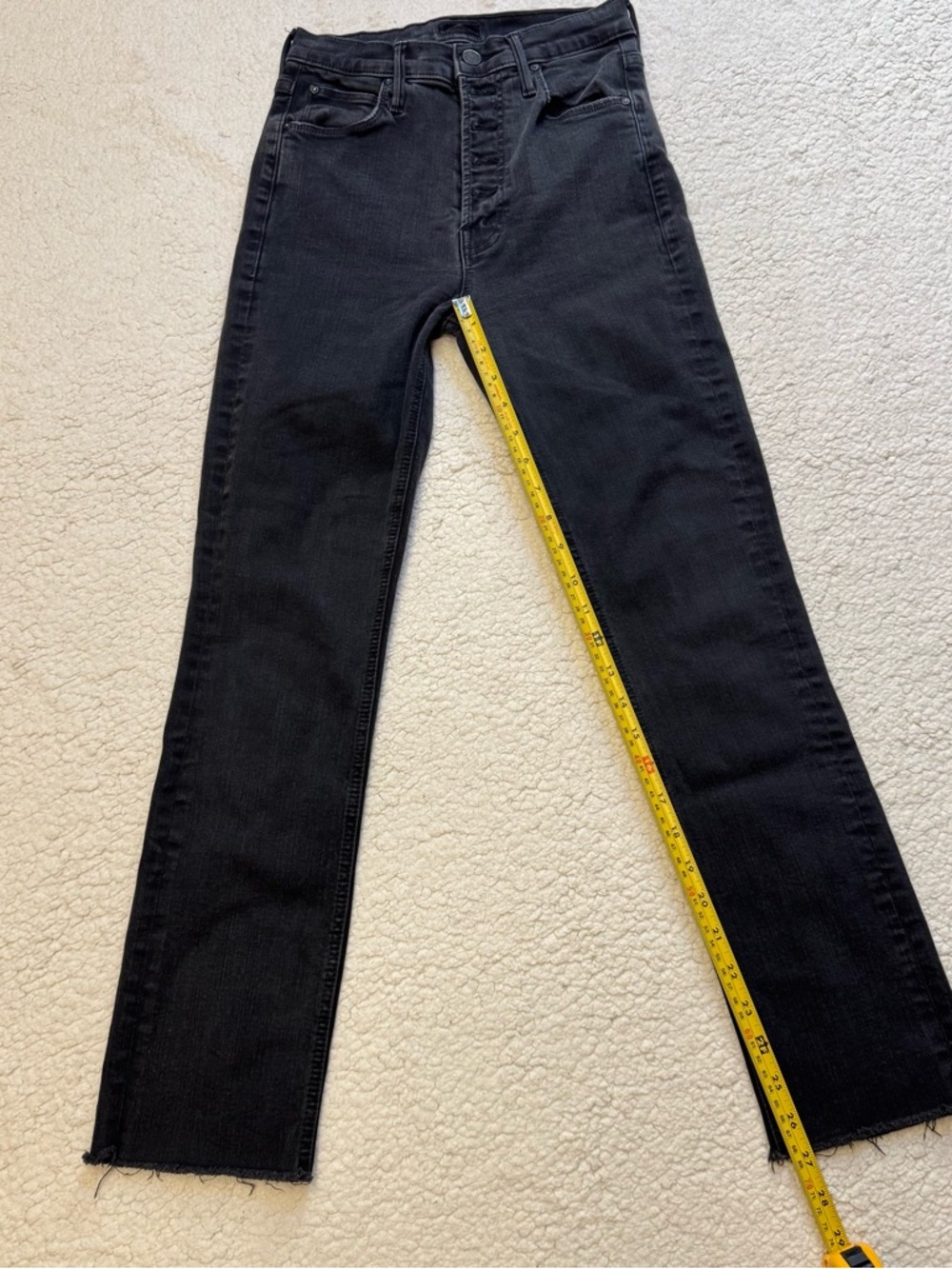 Mother The Pixie Dazzler Ankle Fray Not Guilty Jeans Size 27 Black - Picture 6 of 12